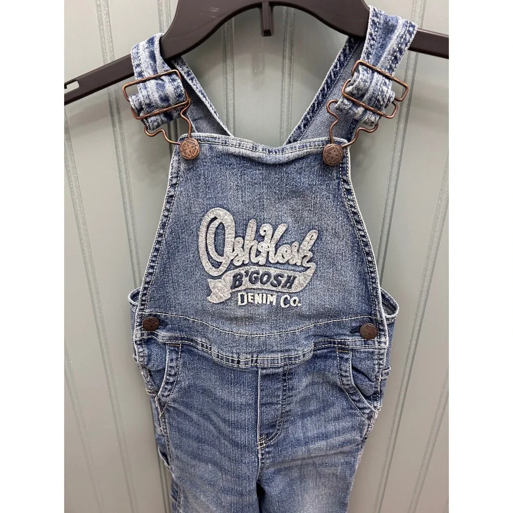OshKosh B'gosh Denim Overalls‎ Toddler Kids Size 4 Blue Bib Pants